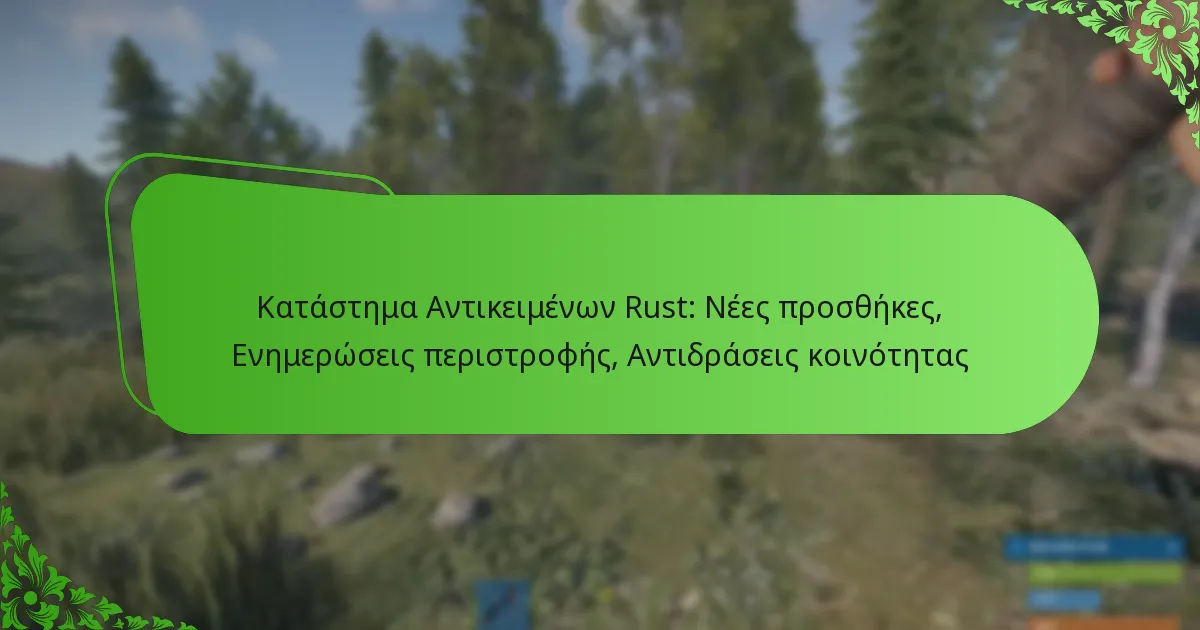 Κατάστημα Αντικειμένων Rust: Νέες προσθήκες, Ενημερώσεις περιστροφής, Αντιδράσεις κοινότητας
