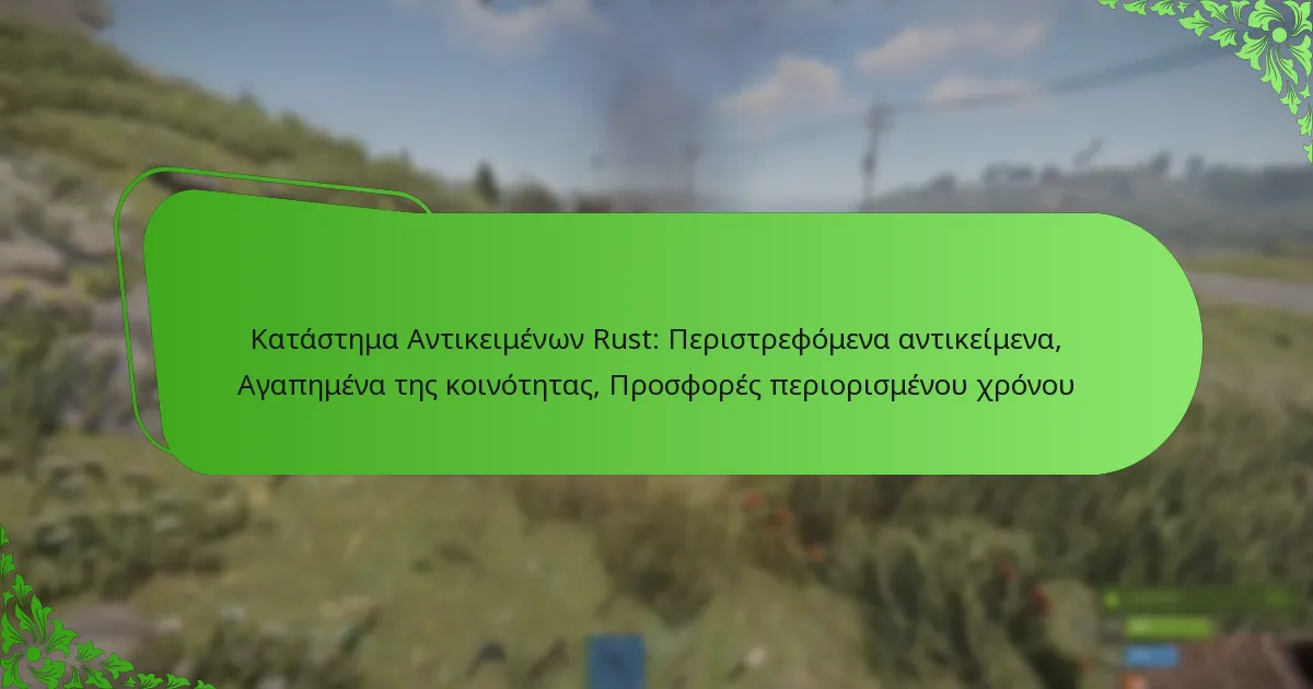 Κατάστημα Αντικειμένων Rust: Περιστρεφόμενα αντικείμενα, Αγαπημένα της κοινότητας, Προσφορές περιορισμένου χρόνου