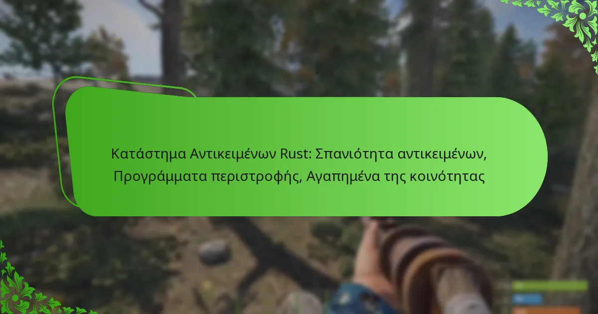 Κατάστημα Αντικειμένων Rust: Σπανιότητα αντικειμένων, Προγράμματα περιστροφής, Αγαπημένα της κοινότητας