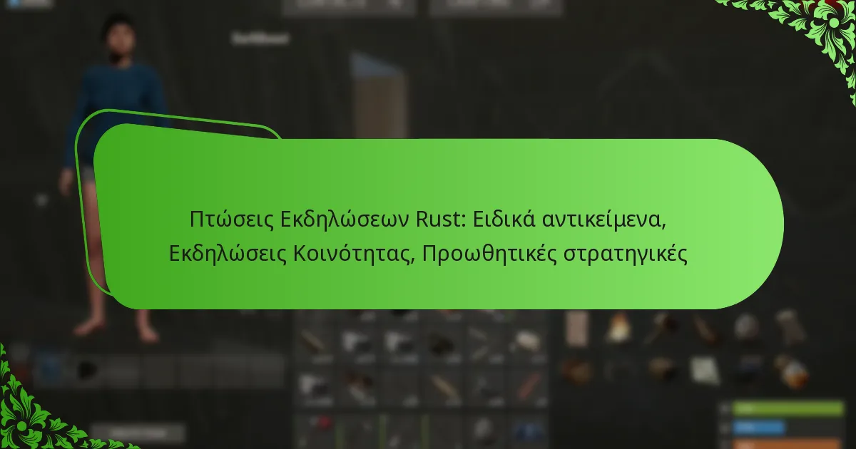 Πτώσεις Εκδηλώσεων Rust: Ειδικά αντικείμενα, Εκδηλώσεις Κοινότητας, Προωθητικές στρατηγικές