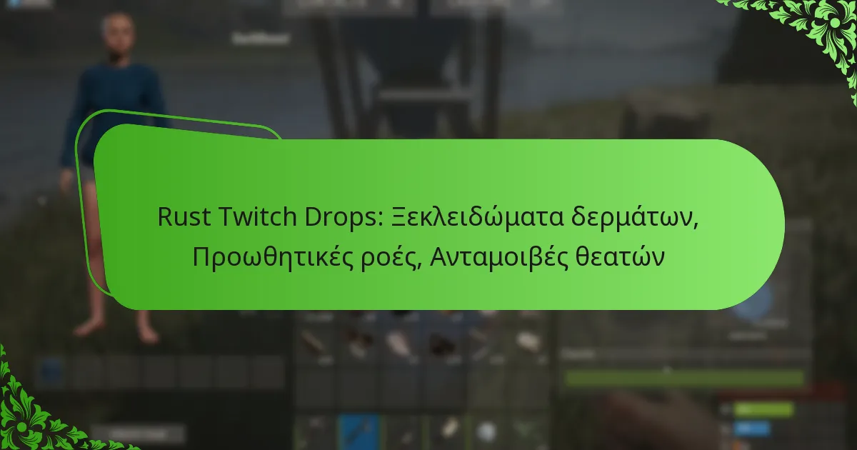 Rust Twitch Drops: Ξεκλειδώματα δερμάτων, Προωθητικές ροές, Ανταμοιβές θεατών