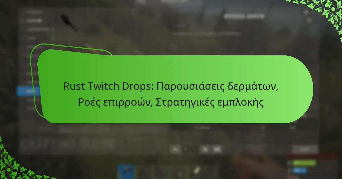Rust Twitch Drops: Παρουσιάσεις δερμάτων, Ροές επιρροών, Στρατηγικές εμπλοκής