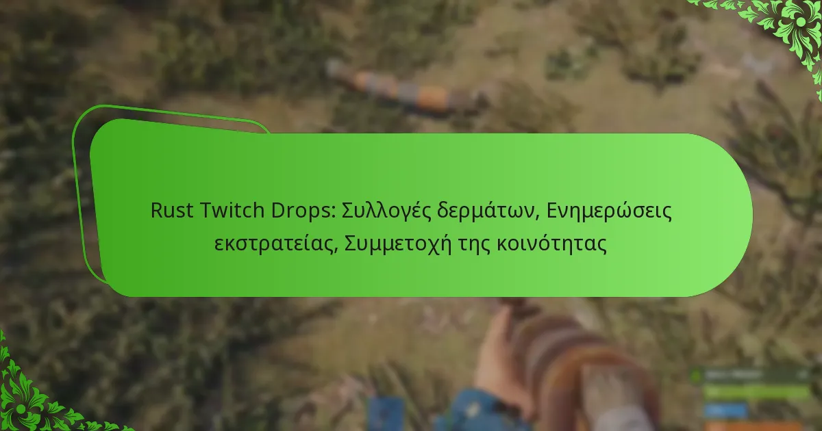Rust Twitch Drops: Συλλογές δερμάτων, Ενημερώσεις εκστρατείας, Συμμετοχή της κοινότητας