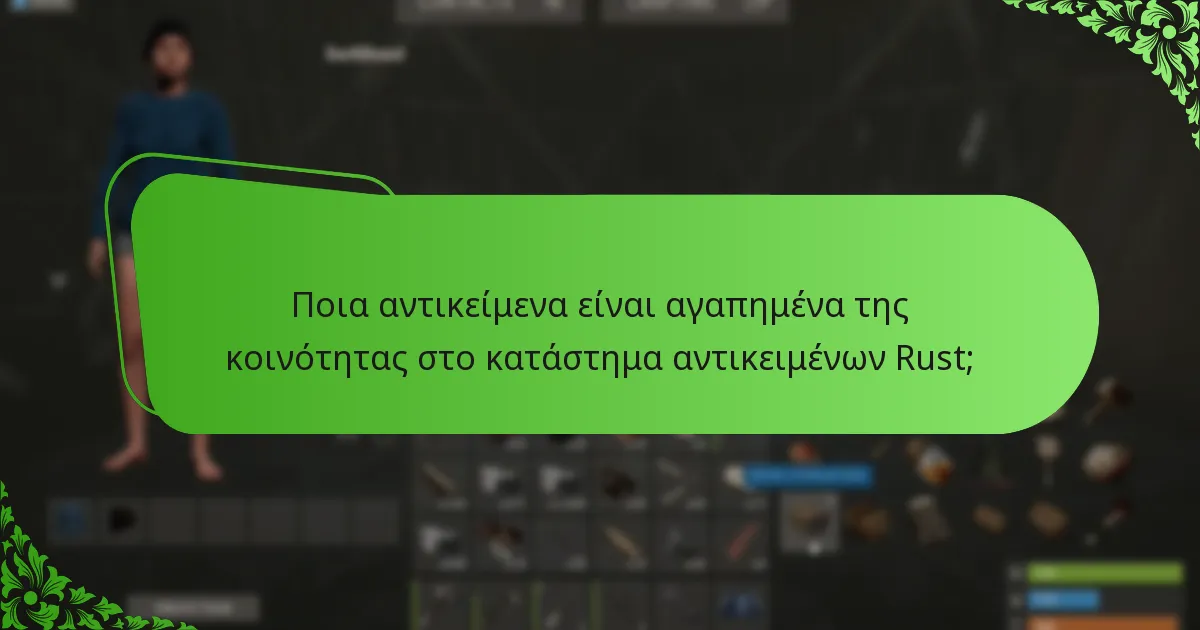 Ποια αντικείμενα είναι αγαπημένα της κοινότητας στο κατάστημα αντικειμένων Rust;