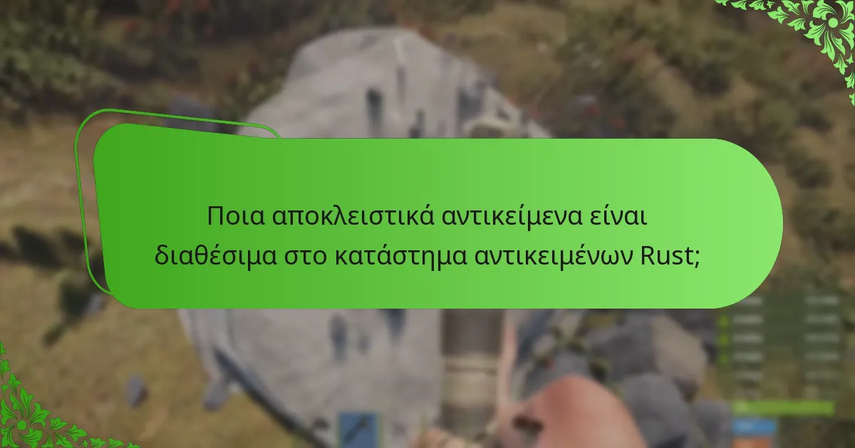Ποιες είναι οι τρέχουσες προσφορές στο κατάστημα αντικειμένων Rust;