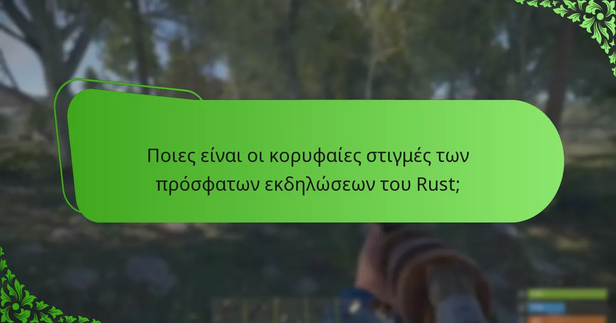 Ποιες μοναδικές ανταμοιβές είναι διαθέσιμες κατά τη διάρκεια των εκδηλώσεων του Rust;