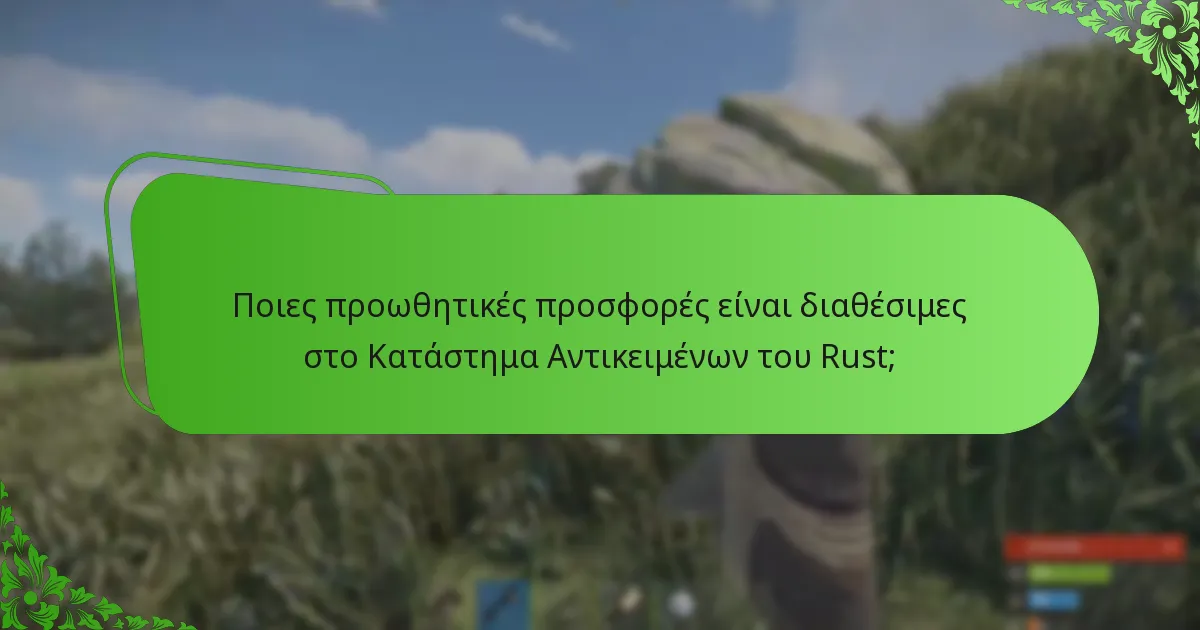 Ποιες προωθητικές προσφορές είναι διαθέσιμες στο Κατάστημα Αντικειμένων του Rust;